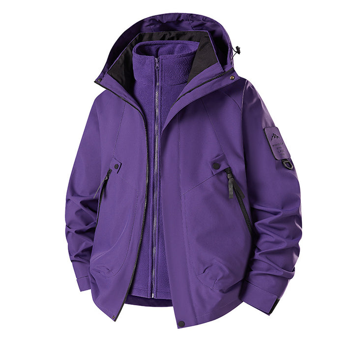 Herren 3‑in‑1 Softshell-Parka mit abnehmbarer Fleece-Innenjacke und technischer Kapuze Echo Archiv