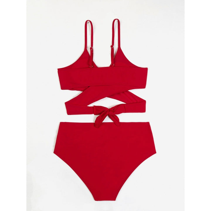 Damen Bikini mit innovativem Wickeldetail und hoher Taille Echo Archiv