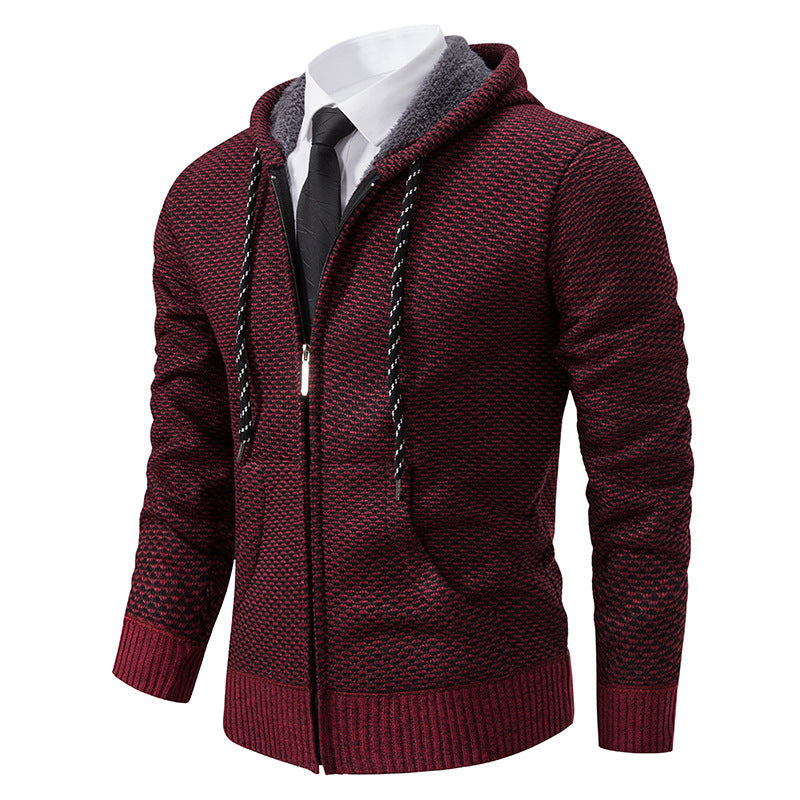 Herren stylische Kapuzenjacke mit weichem Innenfutter und eleganten Akzenten Echoarchiv