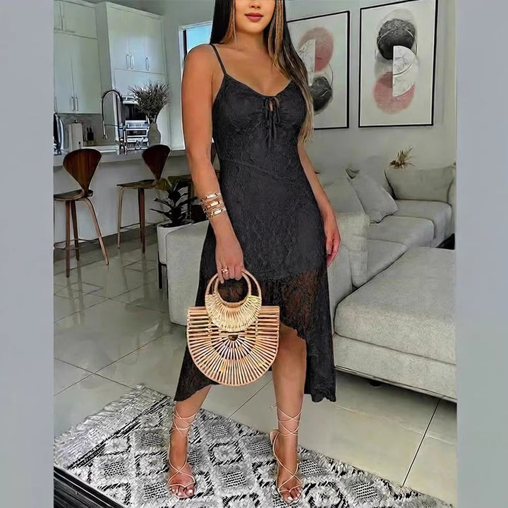 Damen Spitzenkleid mit romantischem Design und verstellbaren Spaghettiträgern Echo Archiv