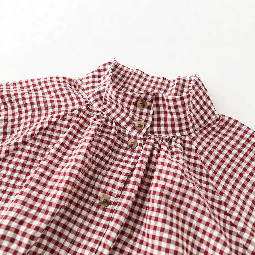 Damen Kariertes Oversize-Blouson mit Tunnelzug und Stehkragen Echo Archiv