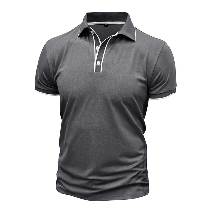 Herren Poloshirt mit atmungsaktivem Funktionsmaterial und modernem Knopfdesign Echoarchiv