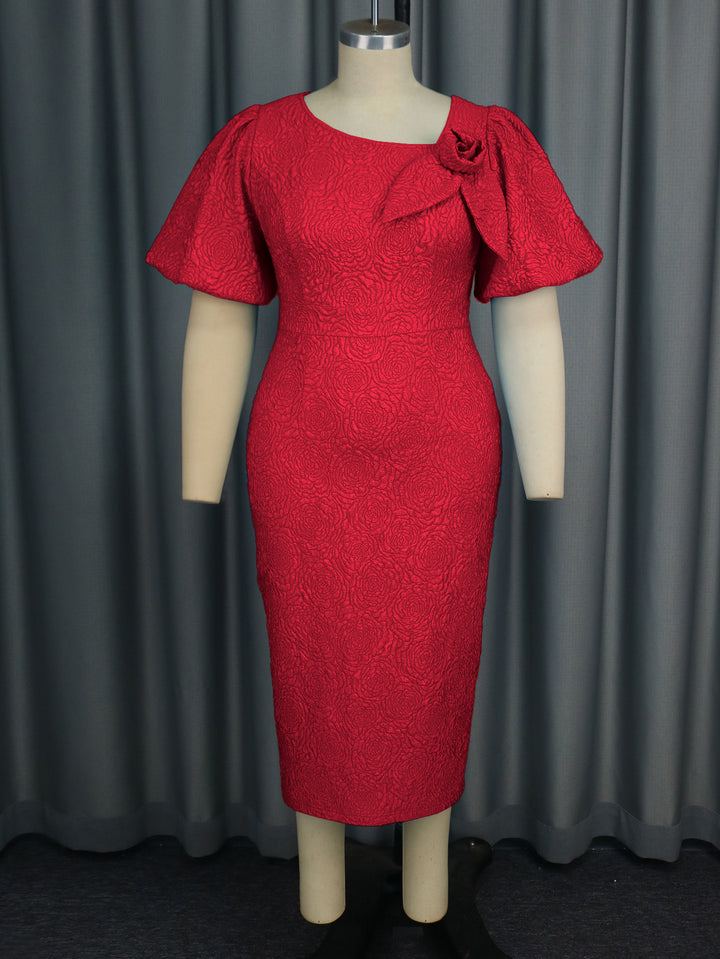 Damen Etuikleid mit floralem 3D-Rosen-Akzent Echo Archiv