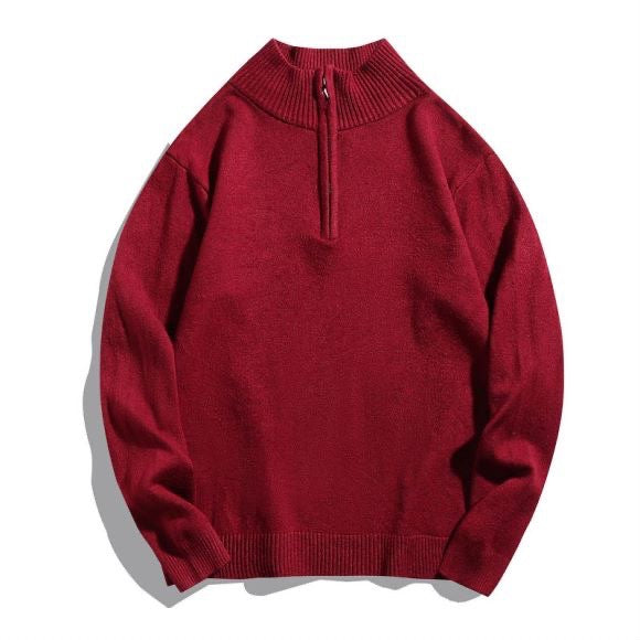Herren Pullover mit modernem Stehkragen und Reißverschluss Echoarchiv
