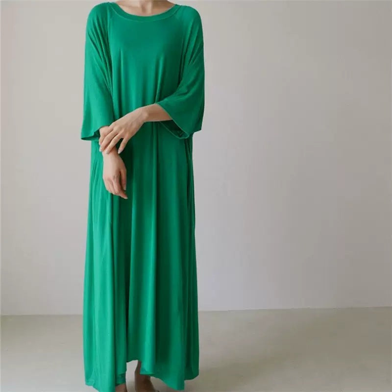 Damen Weiches Oversize-Tunikakleid aus Viskose‑Jersey mit Raglanärmeln Echoarchiv