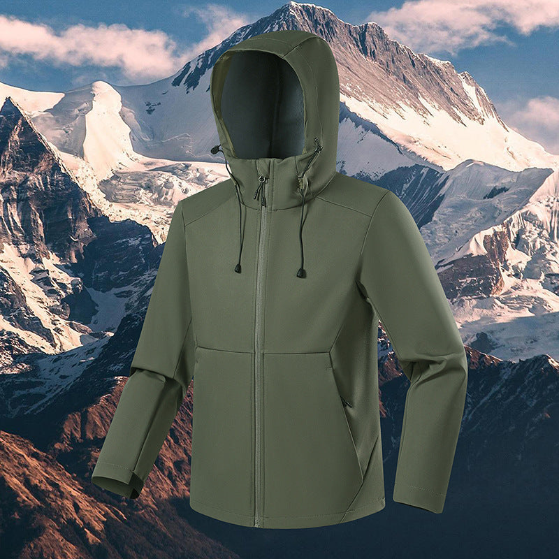 Herren Atmungsaktive Softshell-Fleecejacke mit mehrlagiger Membran, ergonomischem Schnitt und verstellbarer Kapuze Echo Archiv