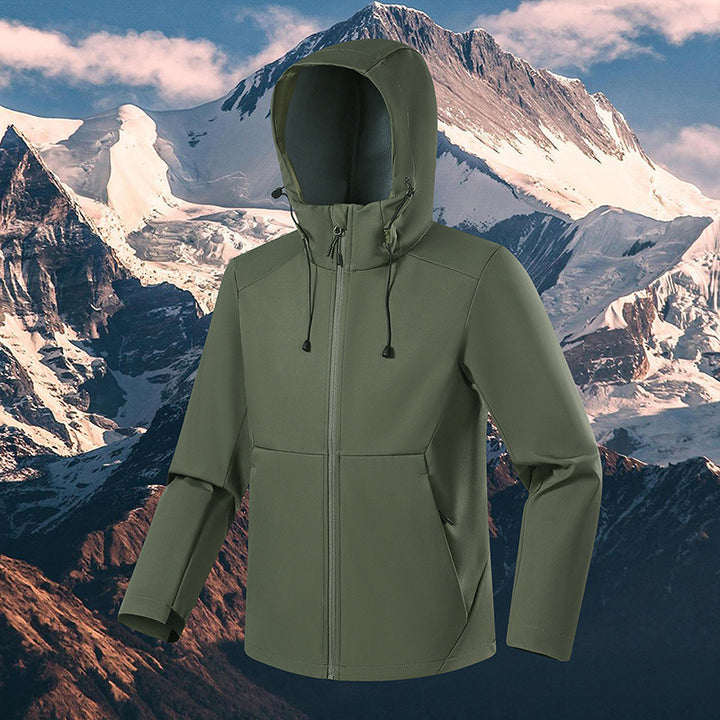 Herren Atmungsaktive Softshell-Fleecejacke mit mehrlagiger Membran, ergonomischem Schnitt und verstellbarer Kapuze Echo Archiv