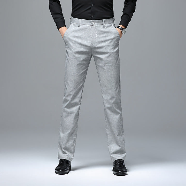 Herren Schmale Chino-Businesshose mit Bügelfalte und leichtem Stretch Echo Archiv