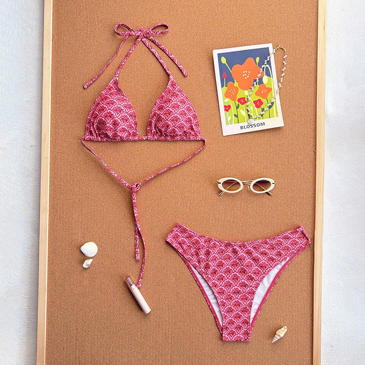 Damen Triangel-Bikini mit klassischen Punkten Echo Archiv