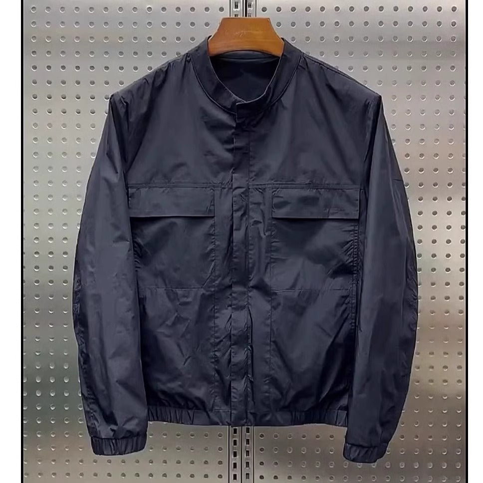 Herren Modische Utility-Jacke mit hochschließendem Kragen Echoarchiv