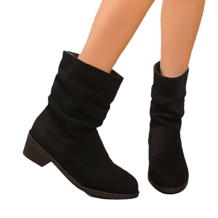 Damen Modische Stiefeletten mit Falten-Design Echo Archiv