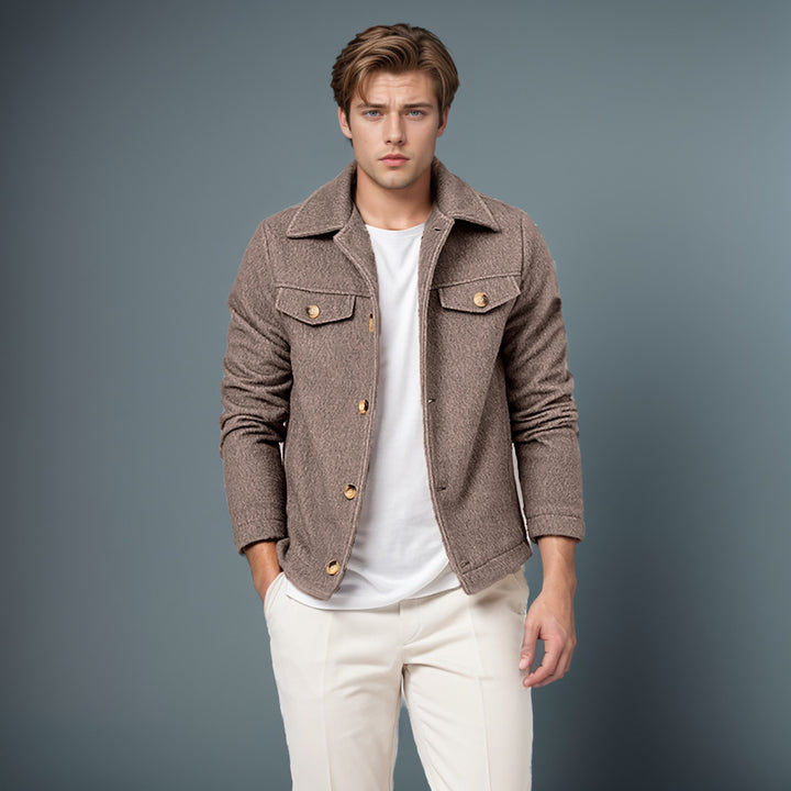 Herren Trendige Boucle-Jacke Echoarchiv
