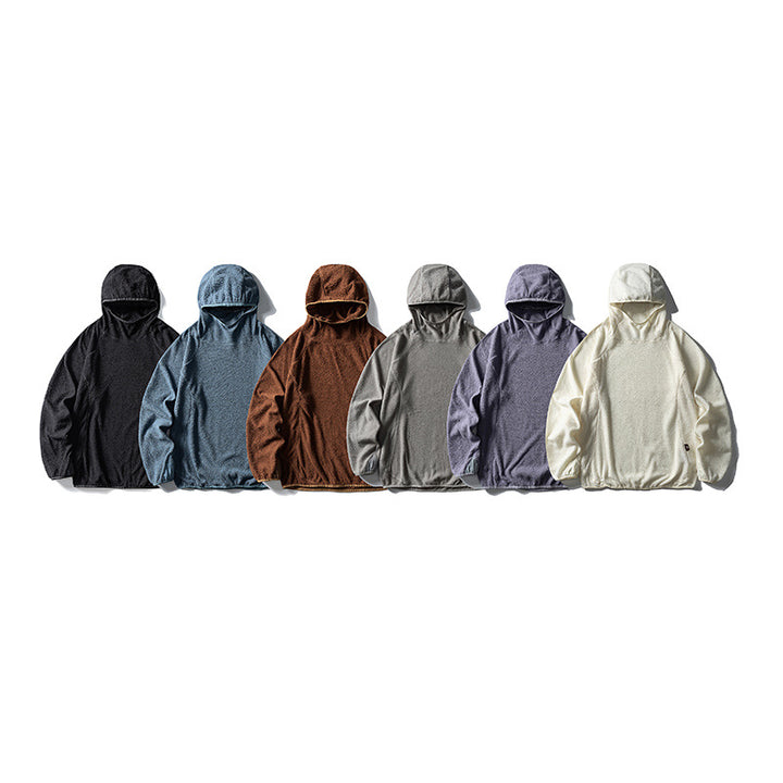 Unisex Fleece-Hoodie im Oversize mit Teddyfleece, hochschließendem Kragen und elastischem Saum Echoarchiv
