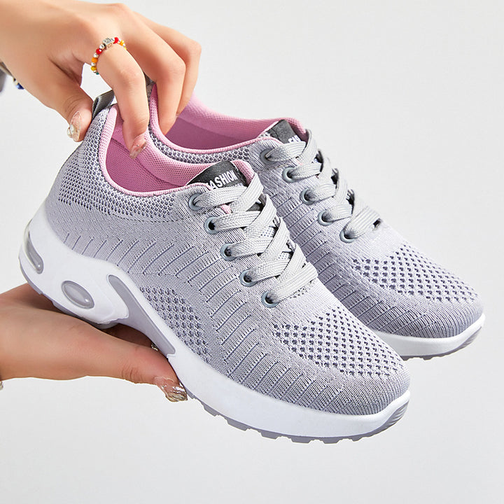 Damen nan gestrickter Komfort-Sneaker mit sichtbarer Air-Unit, entlastender Memory-Fußbett-Einlage und griffiger Profilsohle Echo Archiv