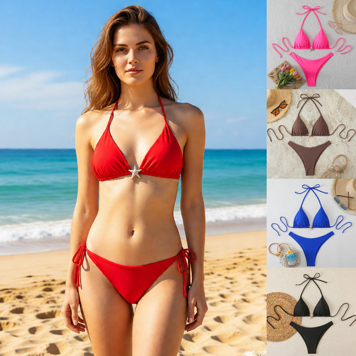 Damen Triangel-Bikini mit modischem Stern-Detail Echo Archiv