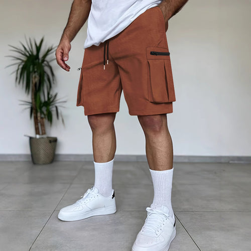 Herren Utility Cargo Shorts mit Reißverschluss Taschen Echoarchiv
