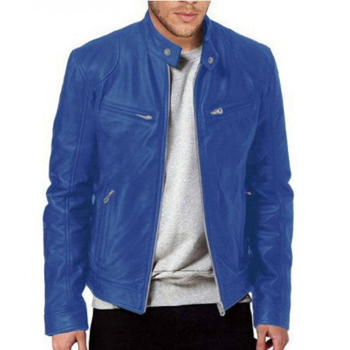 Herren hochwertige Biker-Lederjacke Echoarchiv