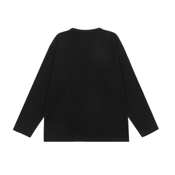 Unisex Oversize-Sweatshirt mit Notch-Ausschnitt und kontrastiertem Kragen-Einsatz Echoarchiv
