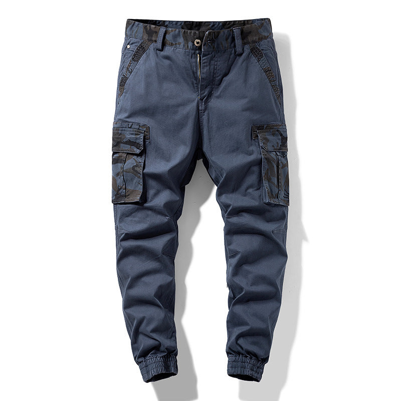 Herren Cargo-Joggerhose mit Multifachtaschen, elastischem Saum & Camouflage-Akzent Echoarchiv