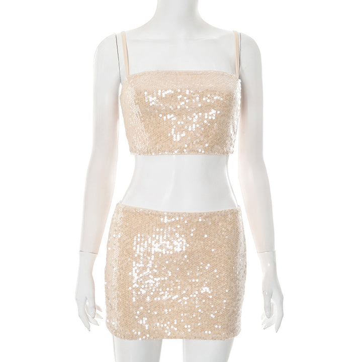 Damen Glitzerndes Zwei-teiligen Abendkleid-Set Echo Archiv