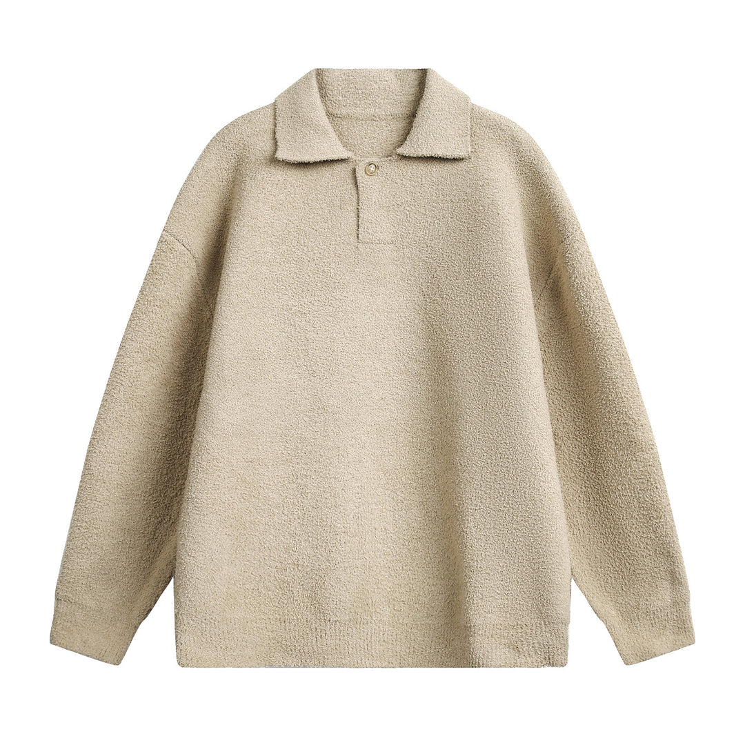 Unisex Fleece-Polo-Pullover mit Knopfkragen und Teddy-Struktur Echo Archiv