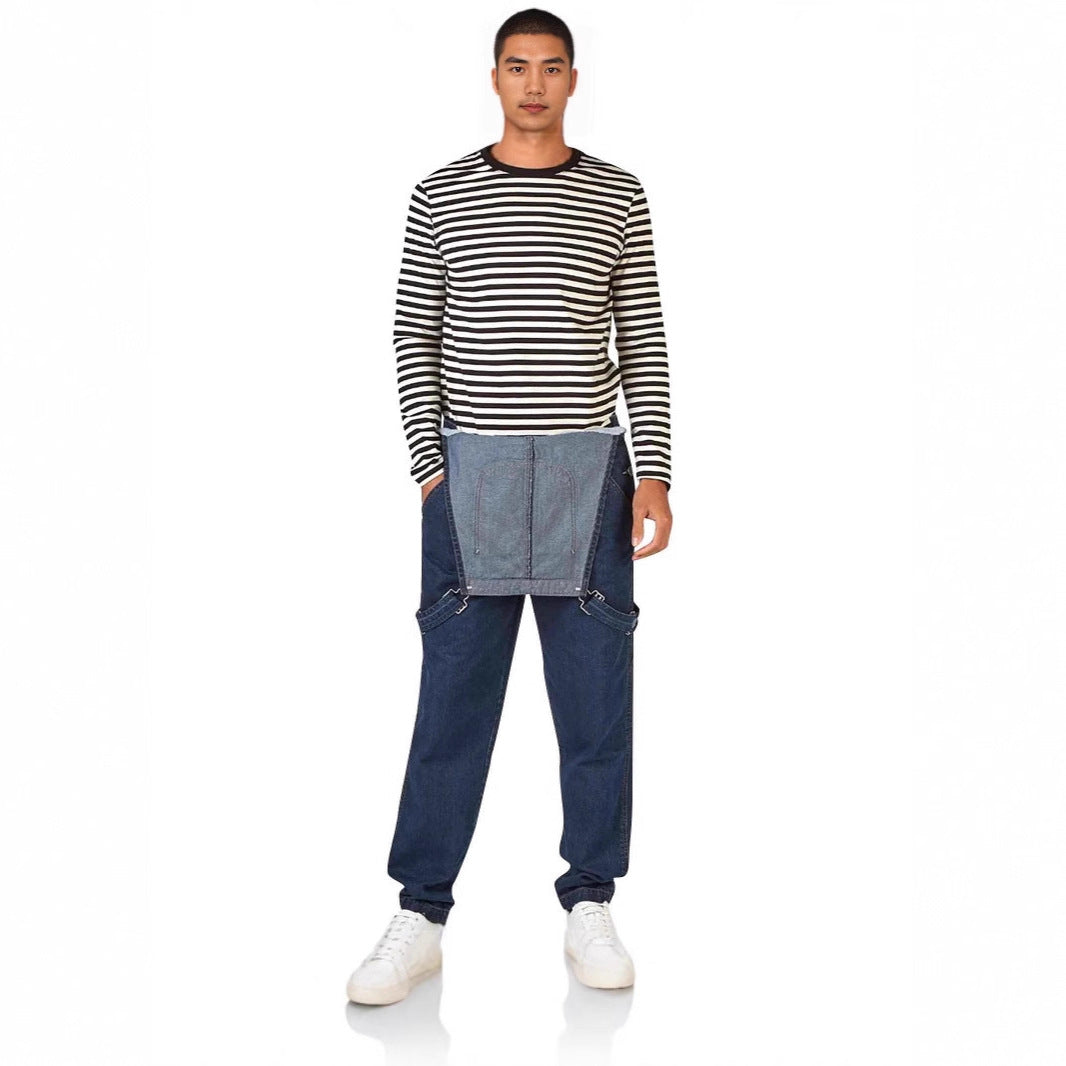 Herren JEchoarchivns Latzhose mit Taschen und verstellbaren Trägern