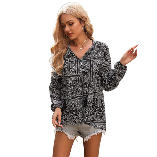 Damen Elegante Bluse mit Volantärmeln Echo Archiv