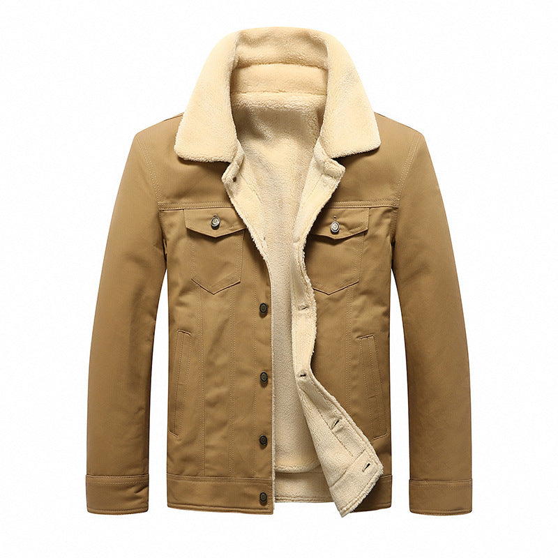 Herren Thermo-gefütterte Truckerjacke aus Baumwollcanvas mit komplettem Sherpa‑Innenfutter Echo Archiv