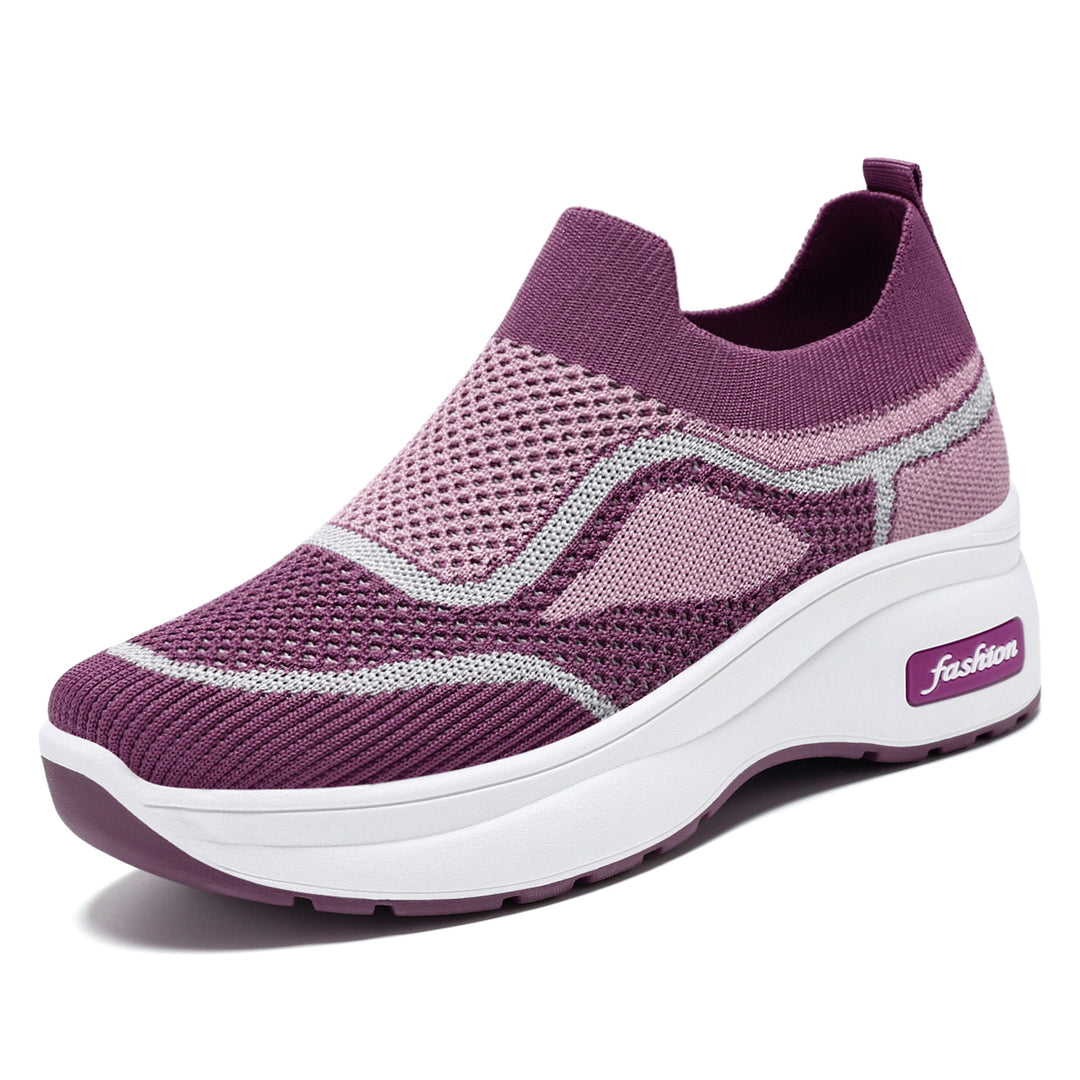 Damen nan ultraleichter Strick-Slip-On mit ergonomischer Keilsohle und herausnehmbarem Komforteinlagenfach Echo Archiv