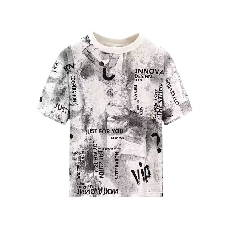 Herren T-Shirt mit kreativem Druckdesign und lockerer Passform Echoarchiv