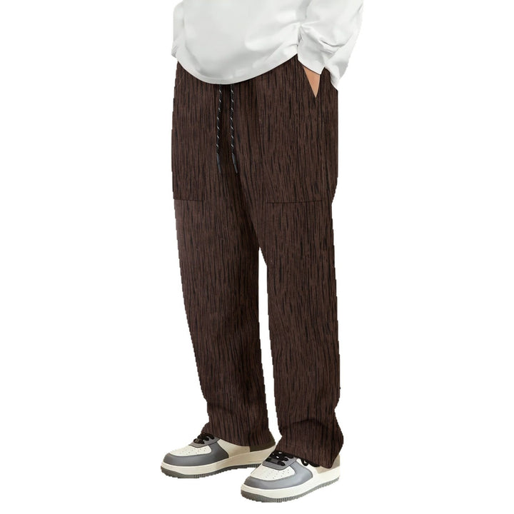 Herren modische Freizeithose mit elastischem Bund und gestreiftem Design Echoarchiv