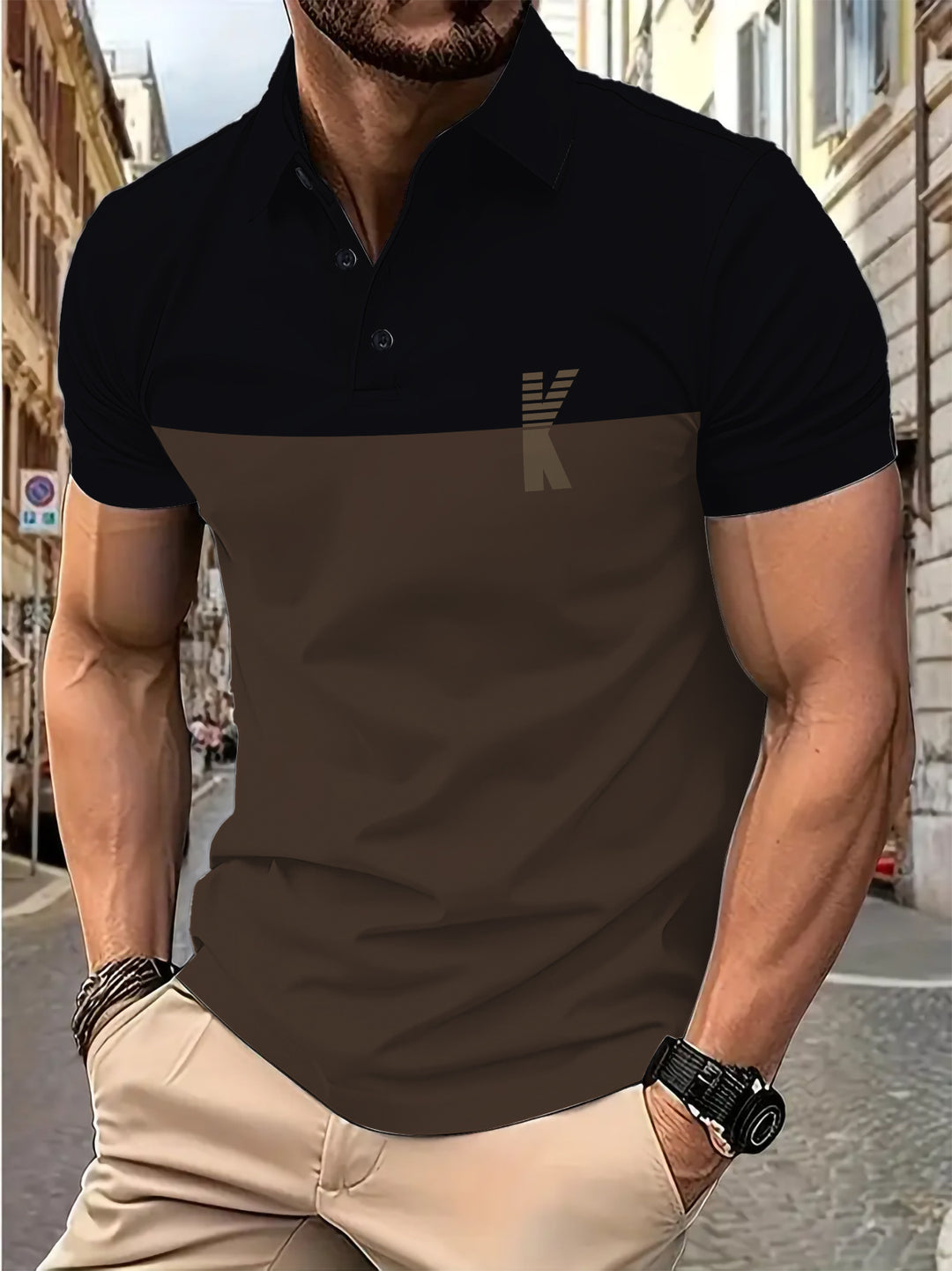 Herren Poloshirt mit sportlichem Design und atmungsaktivem Material Echoarchiv