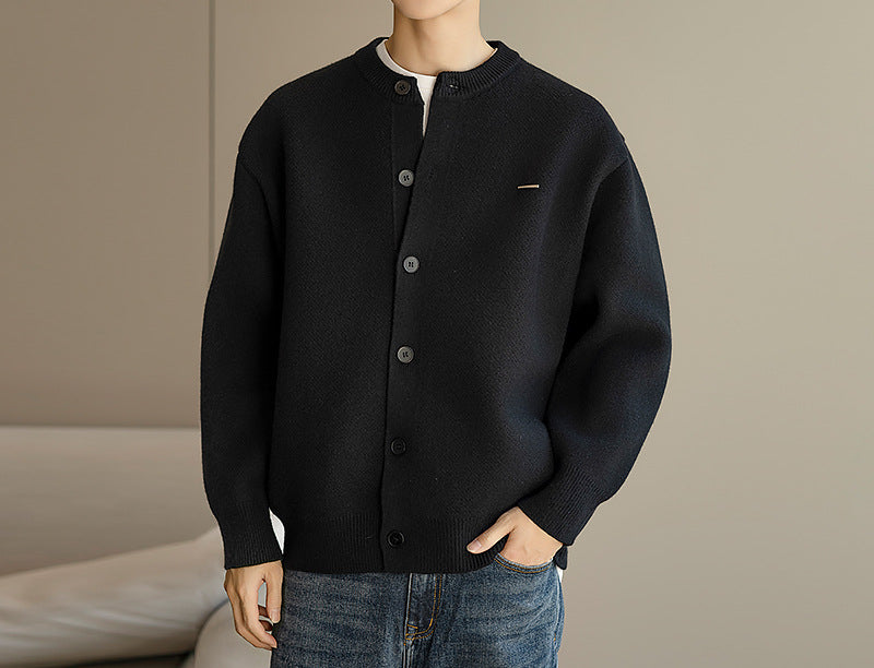 Herren lässige Strickjacke mit Knopfleiste Echoarchiv