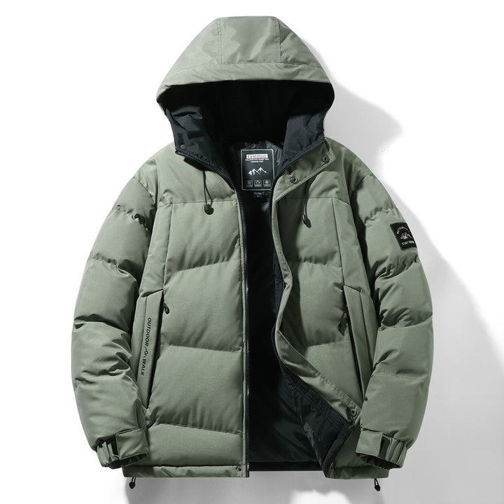 Herren Warmgefütterte Outdoor-Jacke mit Kapuze