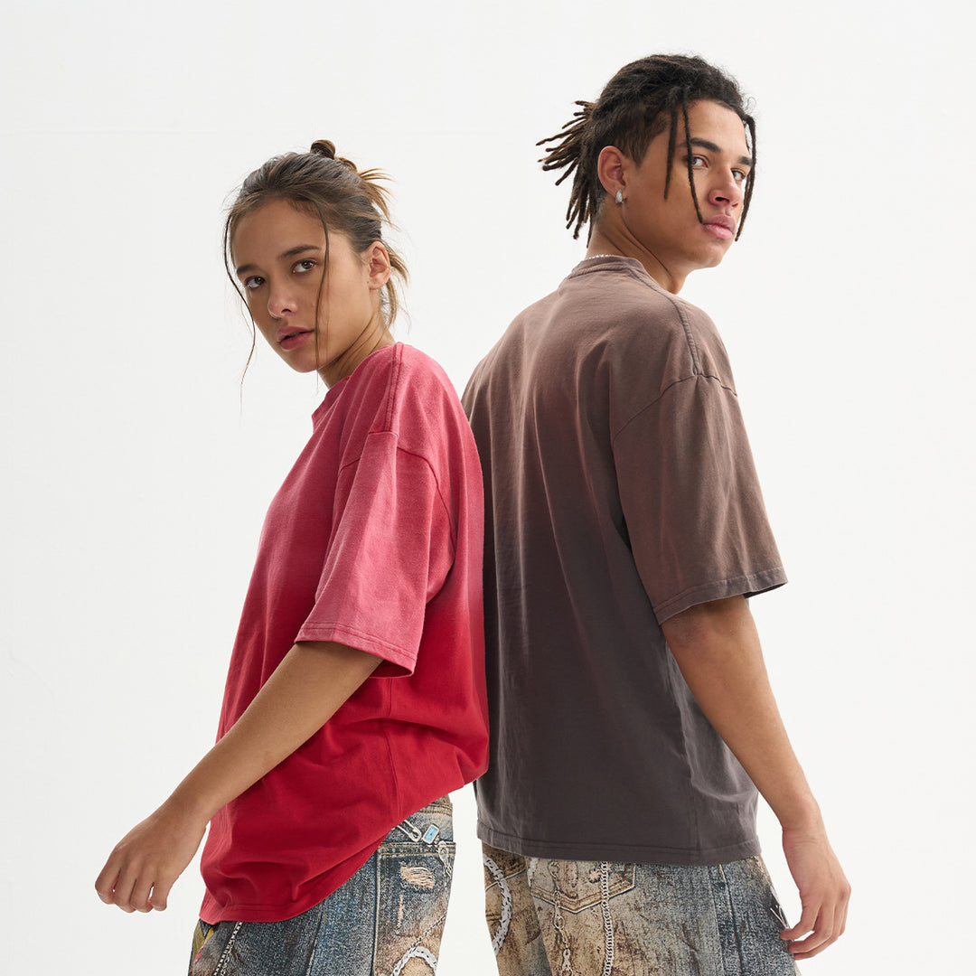 Herren Oversized Baumwoll-T-Shirt mit Rundhalsausschnitt und soften Vintage-Effekt Echo Archiv