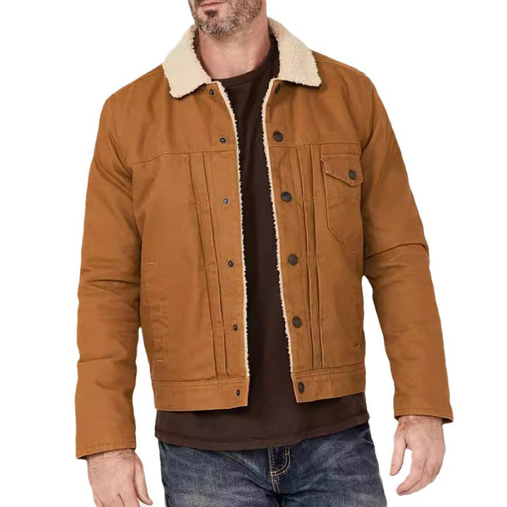 Herren warme und stilvolle Jacke mit Sherpa-Futter Echoarchiv