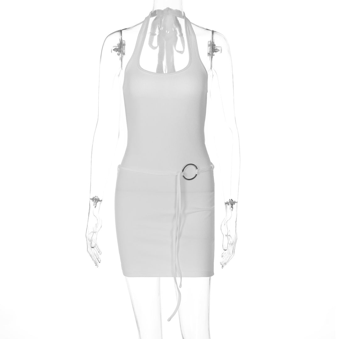 Damen Mini-Kleid mit verstellbarem Bund und lässigem Rückenausschnitt Echo Archiv