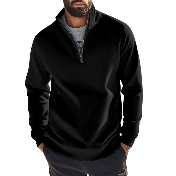Herren sportlicher Pullover mit kurzem Reißverschluss und bequemer Passform Echoarchiv
