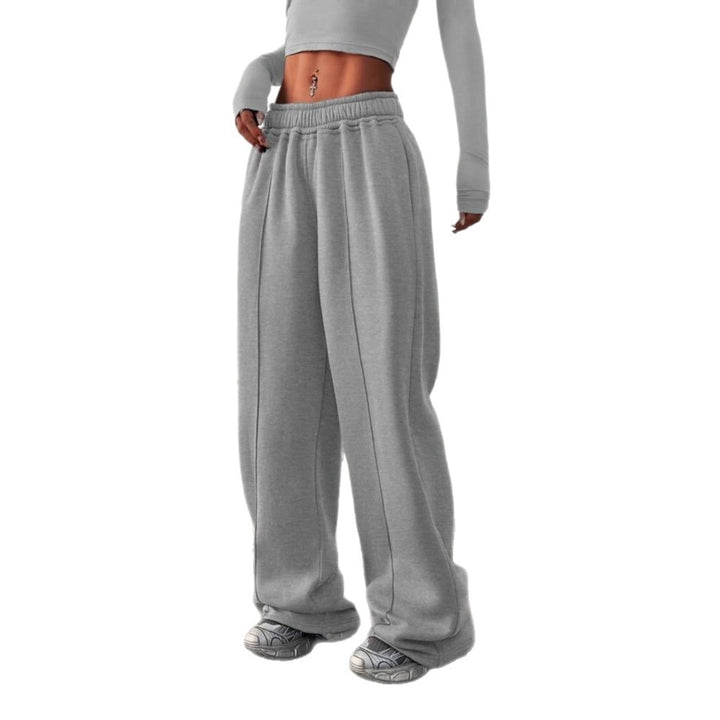 Damen nan enges Cropshirt und weite High-Waist Jogginghosen-Set Echo Archiv