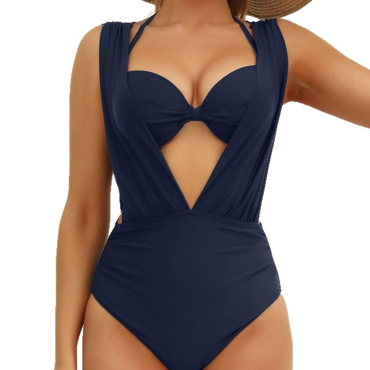 Damen Eleganter Einteiler Badeanzug mit raffiniertem Cut-Out Echo Archiv