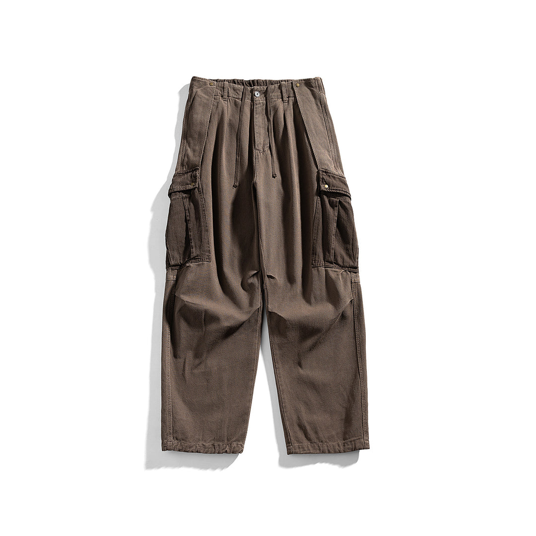 Herren Cargo-Hose mit Kordelbund, weitem Schnitt und Mehrfachtaschen Echo Archiv