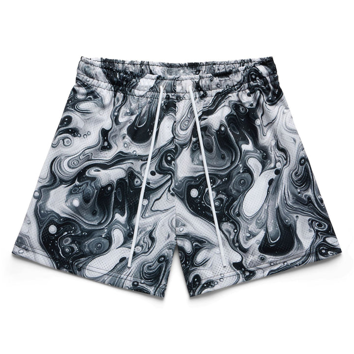 Herren Badeshorts mit abstraktem Wirbelmuster Echoarchiv