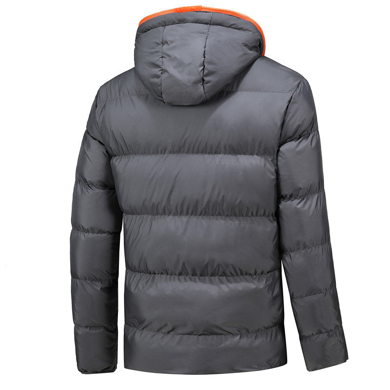 Herren Stepp-Winterjacke mit Kapuze, ultraleichter Thermoisolierung und kontrastierenden Reißverschlüssen Echoarchiv