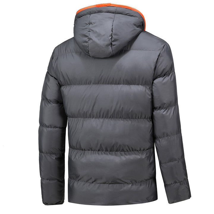 Herren Stepp-Winterjacke mit Kapuze, ultraleichter Thermoisolierung und kontrastierenden Reißverschlüssen Echoarchiv