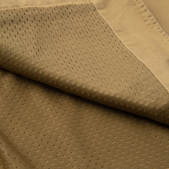 Herren Ärmellose Utility-Canvas-Weste mit V‑Ausschnitt, Knopfleiste und aufgesetzten Taschen Echoarchiv