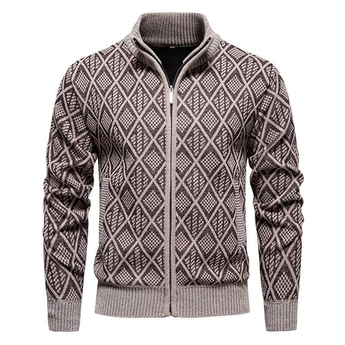 Herren modische Strickjacke mit strukturierter Oberfläche Echoarchiv