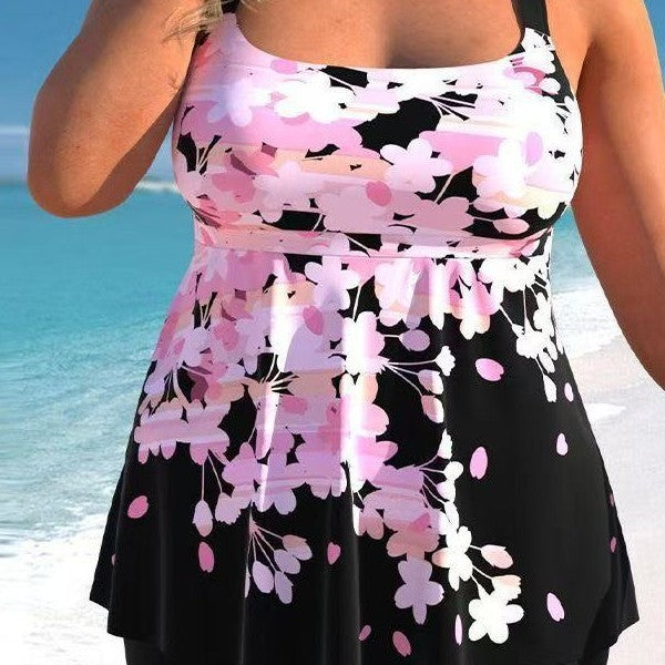 Damen Bade-Set mit floralem Oberteil und Shorts Echo Archiv