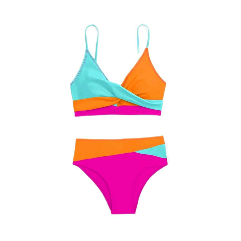 Damen Hochgeschnittener Bikini mit geschmackvollem Wickeldesign Echo Archiv
