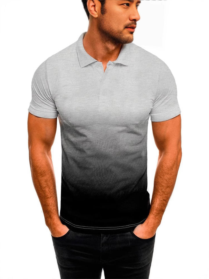 Herren Poloshirt mit modernem Farbverlauf und atmungsaktivem Schnitt Echoarchiv
