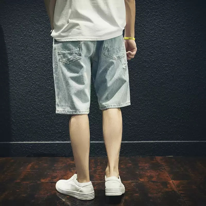 Herren lässige Destroyed Denim-Shorts mit modernen Details und bequemer Passform Echoarchiv